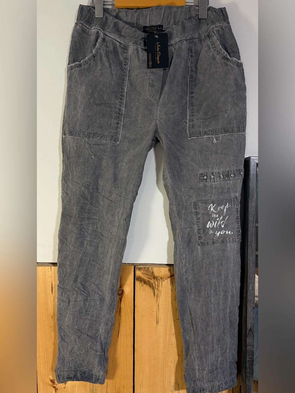 L/XLarge • Moda Elegante Italian Fashion linen pants